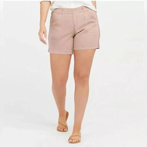 Women’s Spanx 6” Twill Shorts Mauve Size Large New with Tags